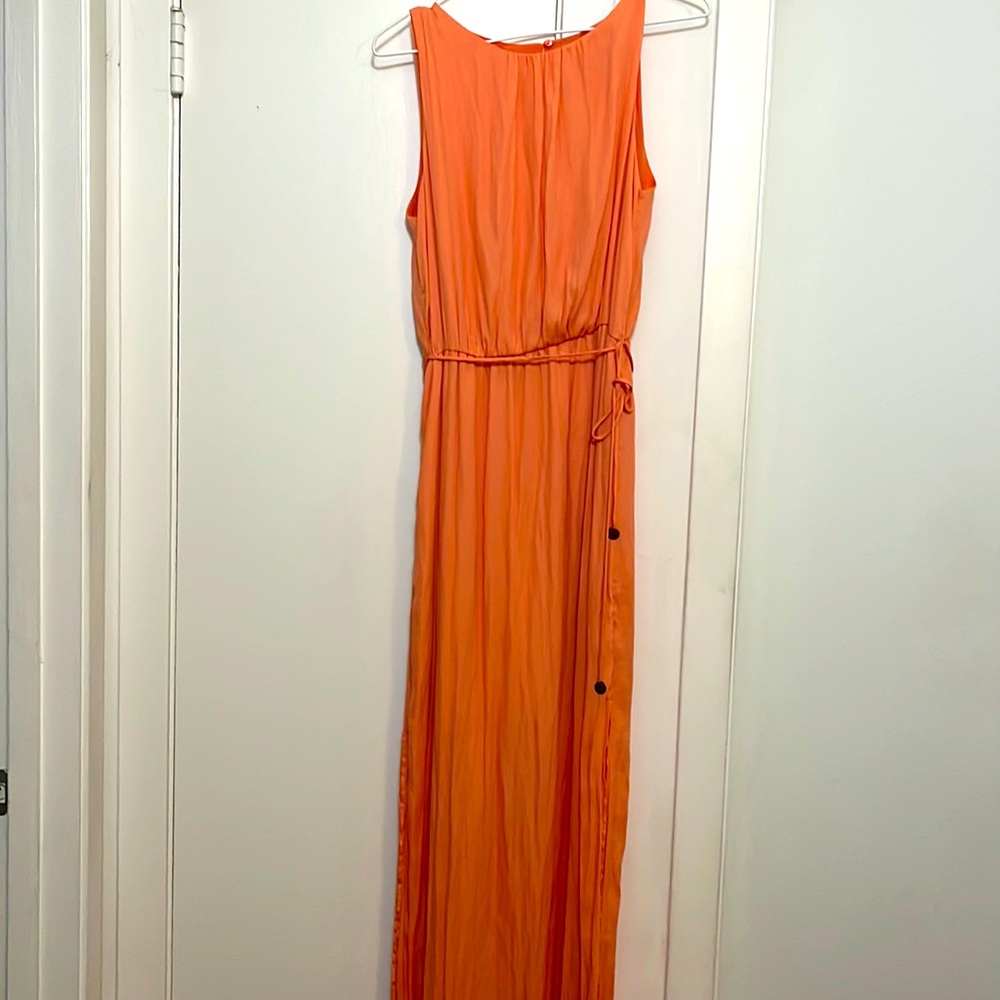 Zara basic maxi dress column salmon / coral sz M